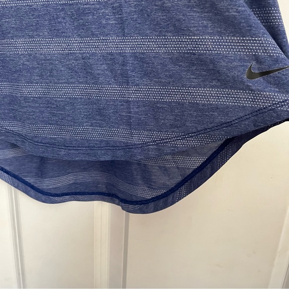 Nike Dri-Fit Women’s Blue/Purple/White Stripped T Back Tank Top W/ Black Accents - Picture 3 of 9
